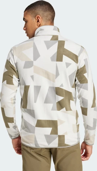 adidas Terrex Multi Printed Fleece Jacke grey one/olive strata (Herren)