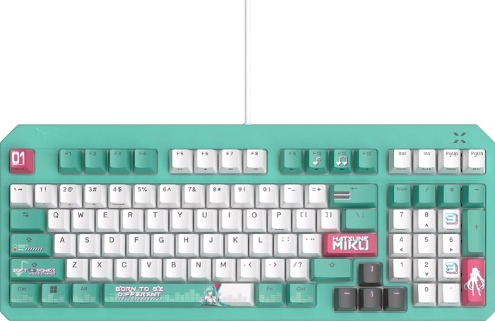 ASUS TUF Gaming K3 Gen II, Hatsune Miku Edition, LEDs RGB, TUF Optical-Mech RED Linear, USB, US