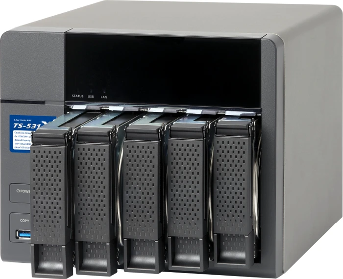 QNAP Turbo Station TS-531X-2G, 2GB RAM, 2x SFP+ 10Gb/s, 2x RJ-45 1000Base-T