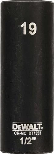 DeWalt DT7553 Außensechskant Steckschlüssel 1/2", 19x78mm