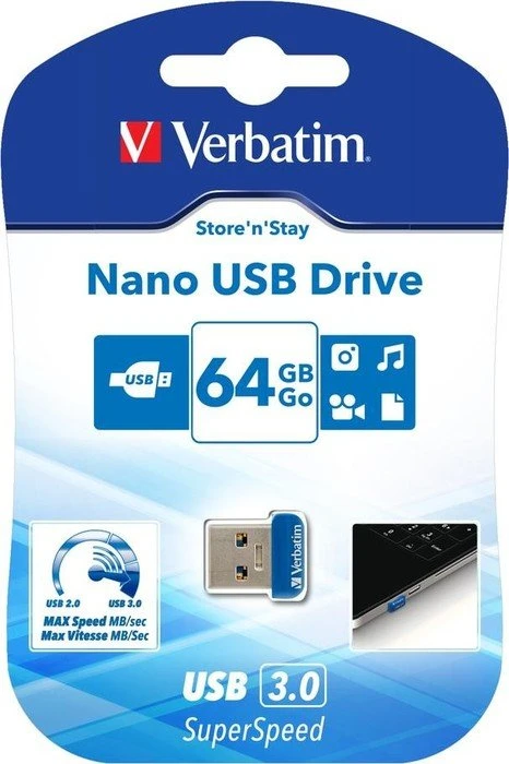 Verbatim Store 'n' Stay Nano 64GB, USB-A, USB 3.2 Gen 1×1