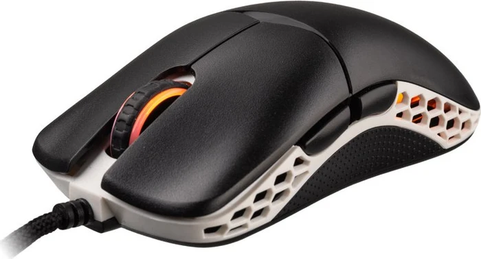 Ducky Feather Black & White Ultralight Gaming Mouse, Huano Switches, USB