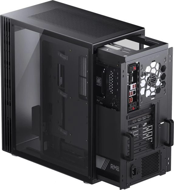 Jonsbo U6 Black, schwarz, Glasfenster