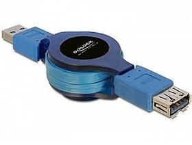 DeLOCK USB-A 3.0 Verlängerungskabel mit Aufrollmechanismus, 1m (82649)