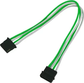 Nanoxia 4-Pin Molex Verlängerung 30cm, single grün/weiß (NX4PV3EGW)