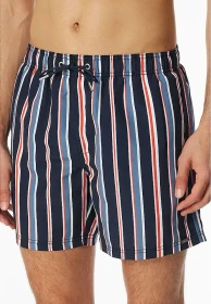 Schiesser Aqua Streifen Badeshorts nachtblau (Herren)