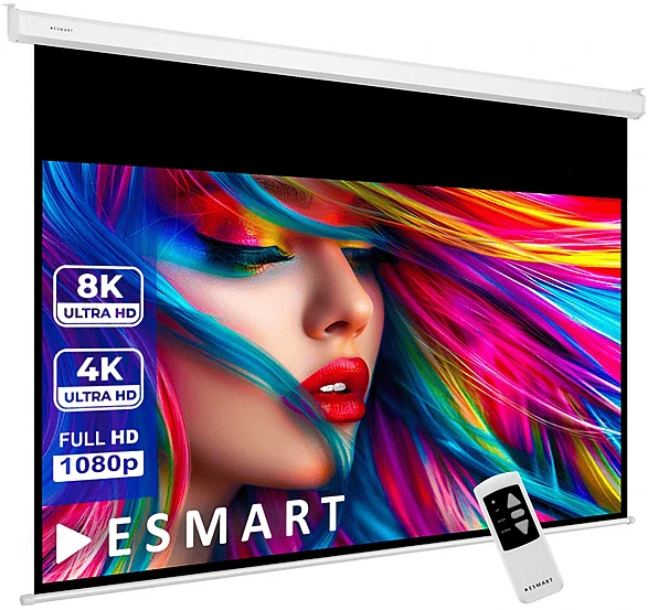 eSmart Germany Tageslicht Motor Leinwand Mimoto Grau 332x187cm