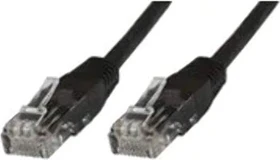 MicroConnect Patchkabel, Cat6, U/UTP, RJ-45/RJ-45, 0.5m, schwarz