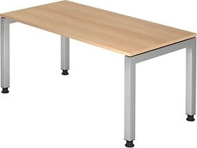 Hammerbacher Ergonomic Plus J-Serie VJS16/E/S Schreibtisch 160x80cm Eiche/silber
