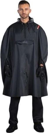 Chiba Regen Poncho schwarz