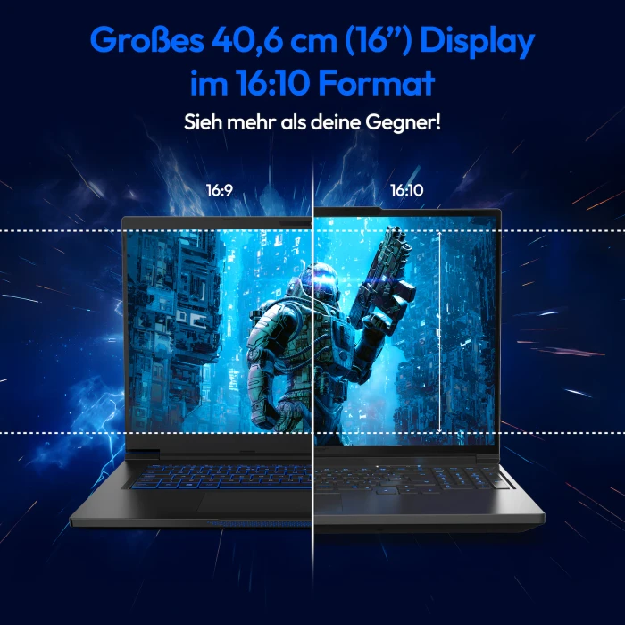 Medion Erazer Major 16 X1, Core Ultra 7 255HX, 32GB RAM, 2TB SSD, GeForce RTX 5070 Ti, DE
