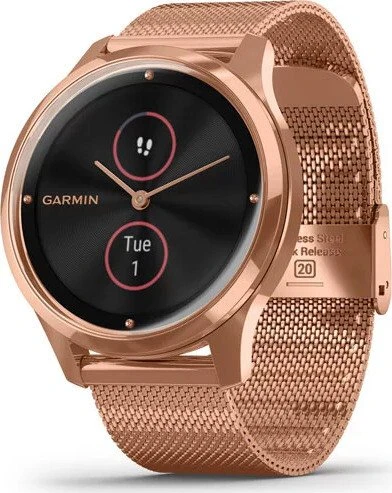Garmin vivomove Luxe Aktivitäts-Tracker rose gold milanese/18k rose gold