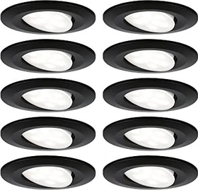 Paulmann LED Calla 6W Einbauleuchte schwarz matt, 10 Stück