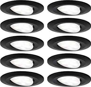 Paulmann LED Calla 6W Einbauleuchte schwarz matt, 10 Stück