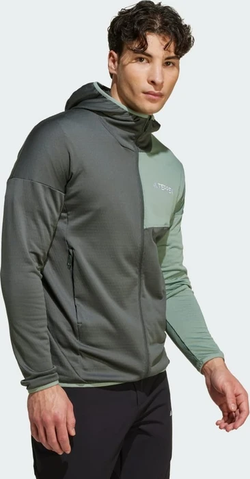 adidas Terrex Xperior Climawarm Light Fleece Hooded Jacke legend ivy/silver green (Herren)