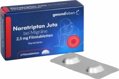 Alliance Gesund Leben Naratriptan Juta bei Migräne 2.5mg Filmtabletten, 2 Stück