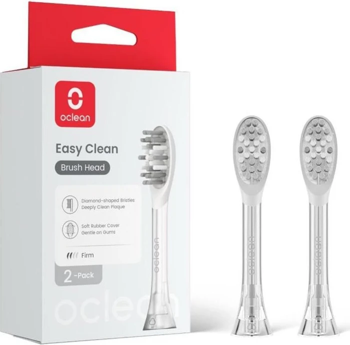 Oclean Easy Clean Ersatzbürste grau, 2 Stück