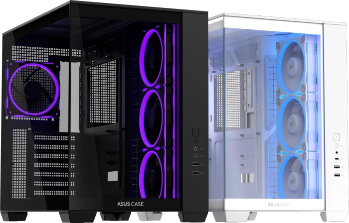 ASUS A32 Plus TG ARGB, schwarz, Glasfenster