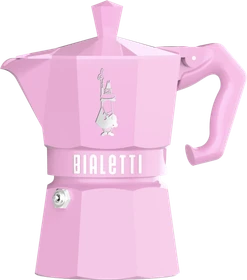 Bialetti Exclusive Moka Express 3 Tassen Espressokanne rosa