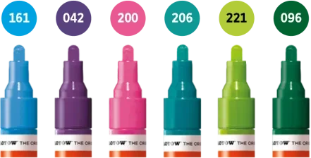 Molotow ONE4ALL 227HS 4mm Acrylmarker Basic-Set 2 sortiert, 6er-Set, Etui