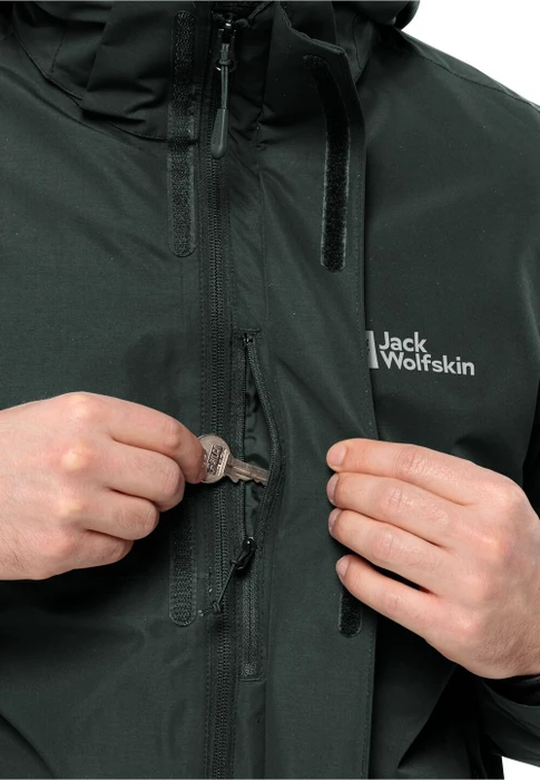 Jack Wolfskin Luntal 3in1 Funktionsjacke black olive (Herren)