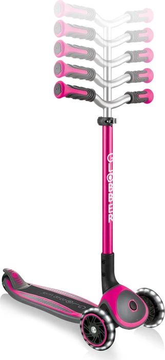 Globber Master Lights Kickboard deep pink