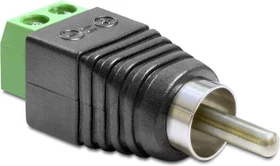 DeLOCK Cinch [Stecker] auf 2-Pin-Terminalblock Adapter (65417)