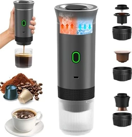 Bostar Portable Espresso Kaffeemaschine schwarz