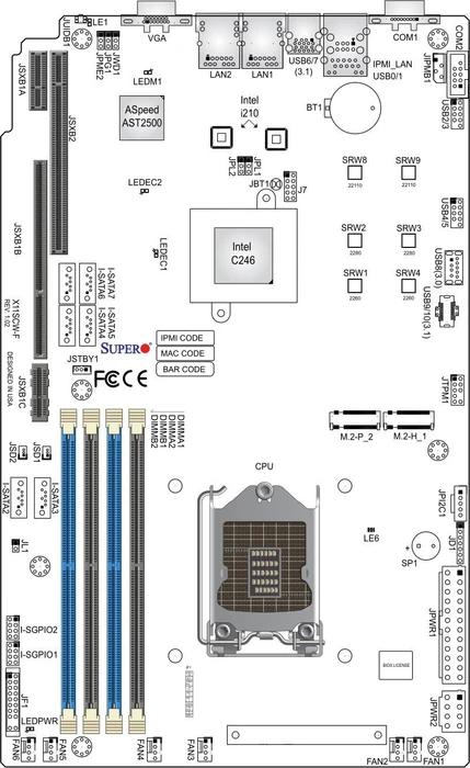 Supermicro X11SCW-F, bulk (Intel 1151 v2)