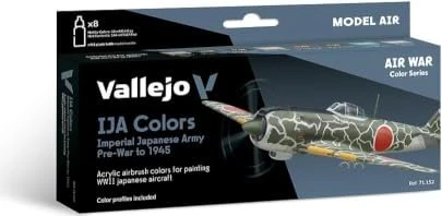 Vallejo Model Air Air War Color Series Imperial Japanese Army Farbset, 8-tlg.