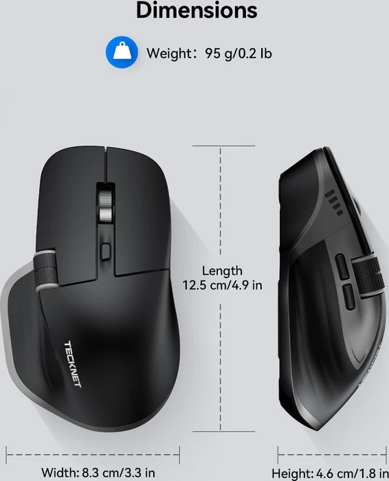 TeckNet MS029, schwarz, USB/Bluetooth