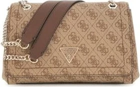 Guess Noelle 4G-Logo Mini Umhängetasche latte logo/brown