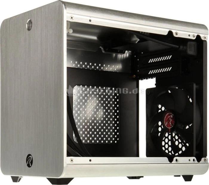 Raijintek Metis silber, Acrylfenster, Mini-ITX