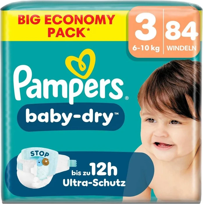 Pampers Baby-Dry Gr.3 Einwegwindel, 6-10kg, 84 Stück