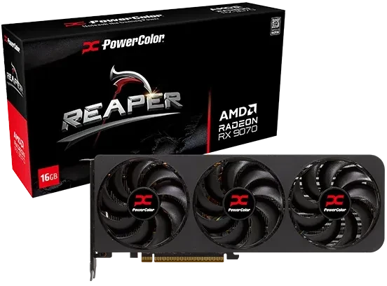 PowerColor Reaper Radeon RX 9070, 16GB GDDR6, HDMI, 3x DP