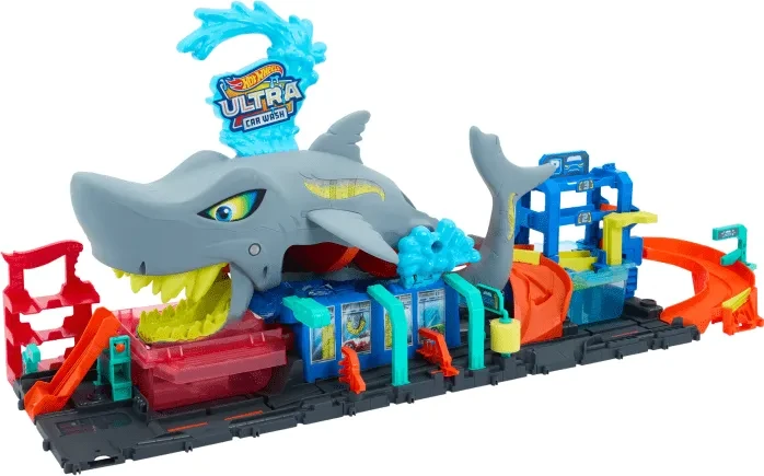 Mattel Hot Wheels City Ultimative Hai Auto-Waschanlage
