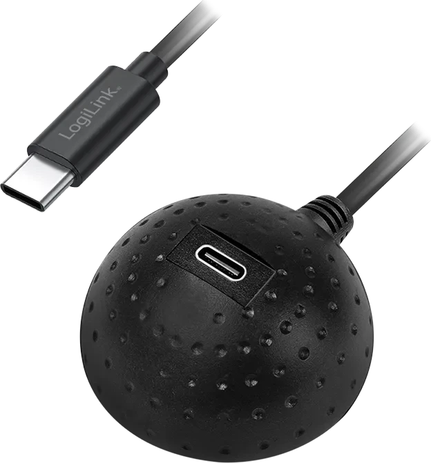 LogiLink USB-C Verlängerung, USB-C 3.0 [Stecker] auf USB-C 3.0 [Buchse], 1.5m, schwarz