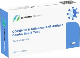Safecare Biotech COVID-19 Antigen & Influenza A+B Combo Schnelltest, 1 Stück