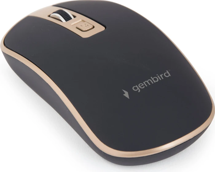 Gembird Wireless Optical Mouse 4B-06 schwarz/gold, USB