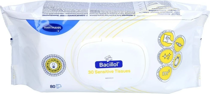 Hartmann Bacillol 30 Sensitive Tissues Flächendesinfektionstücher, 80 Stück