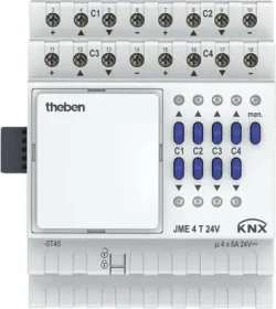 Theben JME 4 T 24V KNX Erweiterungsmodul MIX2 4-fach, 6A, 4TE REG, Jalousieaktor (4930265)