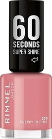 Rimmel 60 Seconds Super Shine Nagellack 235 Preppy In Pink, 8ml