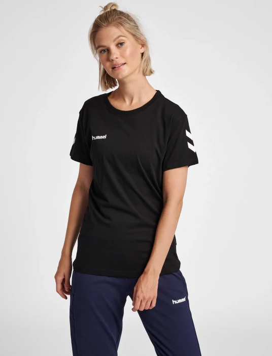 hummel GO Cotton T-Shirt kurzarm schwarz