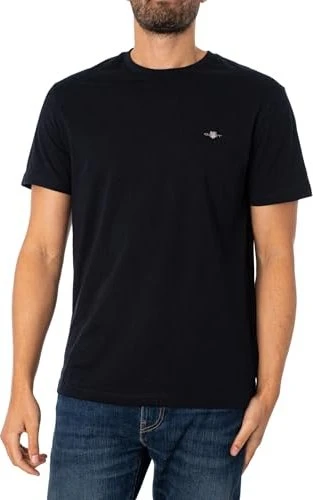 Gant Regular Fit Shield T-Shirt kurzarm schwarz (Herren)