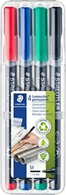 Staedtler Lumocolor 317 permanent rot/blau/grün/schwarz, 4er-Set
