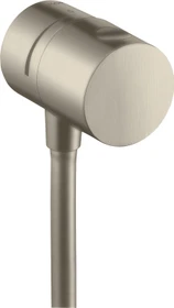 Hansgrohe Axor Uno Wandanschluss mit Absperrventil rund brushed nickel