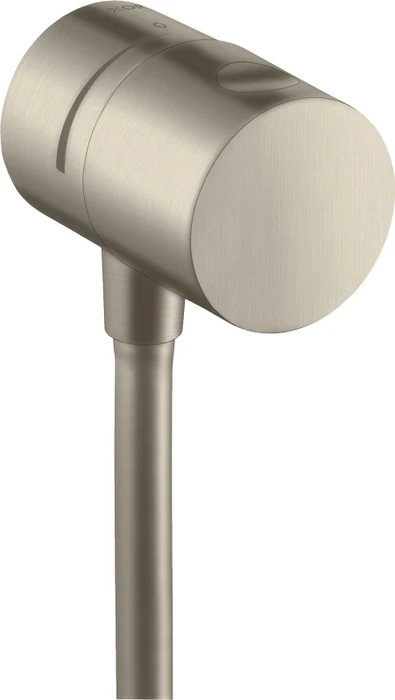 Hansgrohe Axor Uno Wandanschluss mit Absperrventil rund brushed nickel