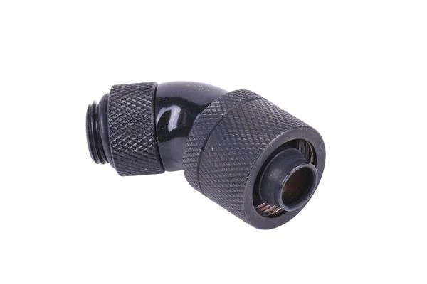 Alphacool HF Schraubanschluss 45° G1/4" AG auf 16/10 drehbar, schwarz