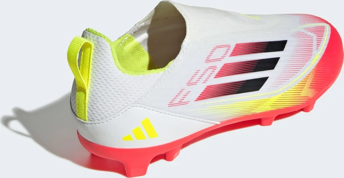 adidas F50 League Laceless FG/MG cloud white/core black/solar yellow (Junior)