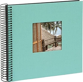 Goldbuch Spiralalbum, 20x20, 40 schwarze Seiten, Bella Vista aqua